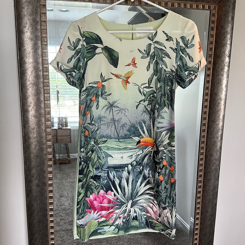 H&M conscious collection tropical scene dress
